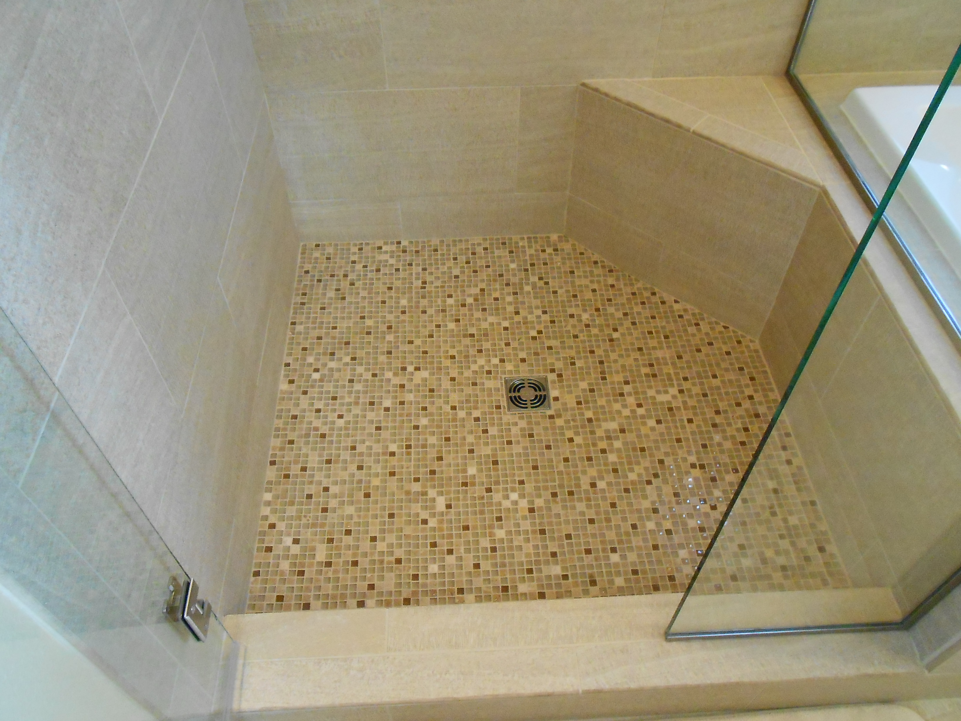 mosaic shower floor